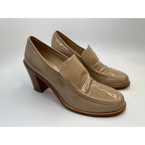 Maryam Nassir Zadeh Beige Heeled Loafers - Picture 8 of 16